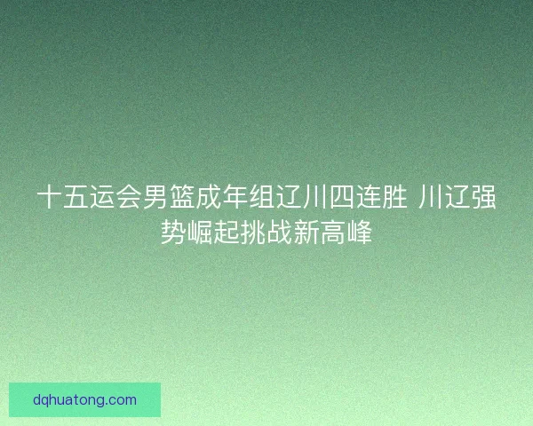 十五运会男篮成年组辽川四连胜 川辽强势崛起挑战新高峰